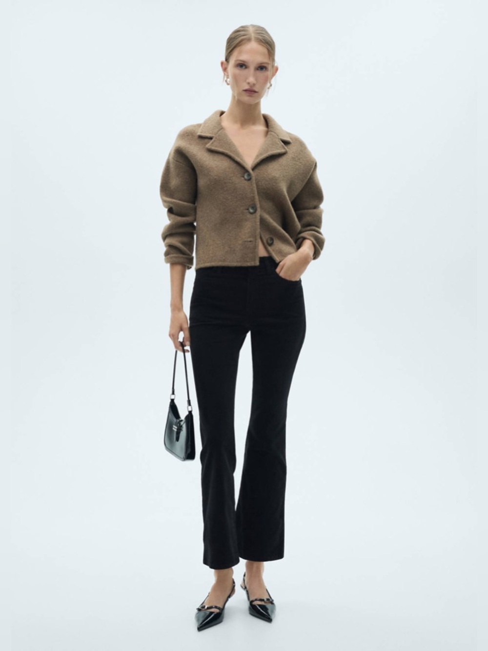 Mango KNITTED BUTTONED JACKET